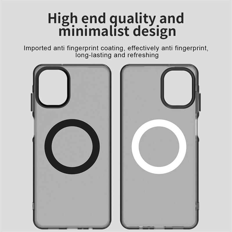 Magnetic Adsorption Wireless Charge Clear Case For Samsung Galaxy A07 Transparent Back Case For Samsung A07 Case For Samsung A07