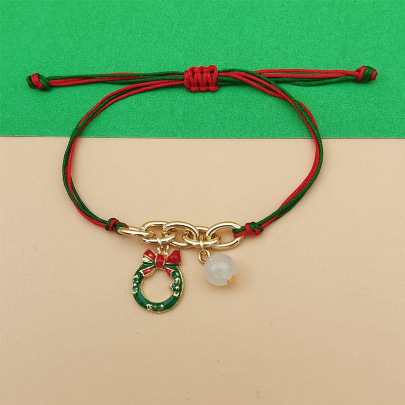 Charm Weave Lanový přívěsek Náramek Elk Sněhulák Slitina Řetízek Nový rok Vánoční dárek Šperky