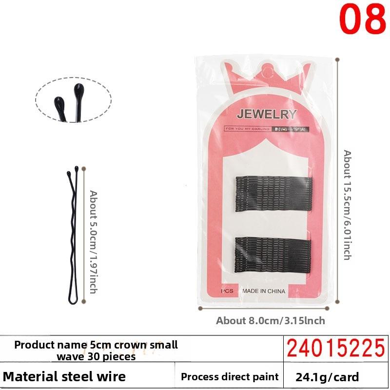 The Black Steel Wire Hair Clip of The Crown Style Is Not Easy To Peel Off The Paint. It Is A Hair Clip for Girls with Sea Hair