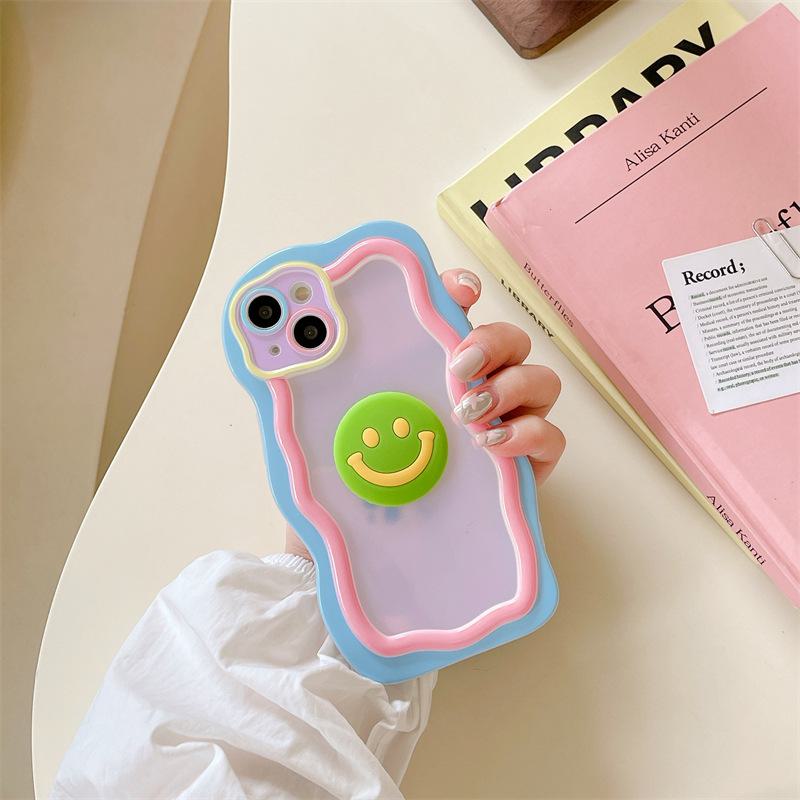 Macaron 3D Smileys Phone Case for Apple 15, Huawei Mate50Pro, P60 - Trendy Girls' Style Interchangeable with 14