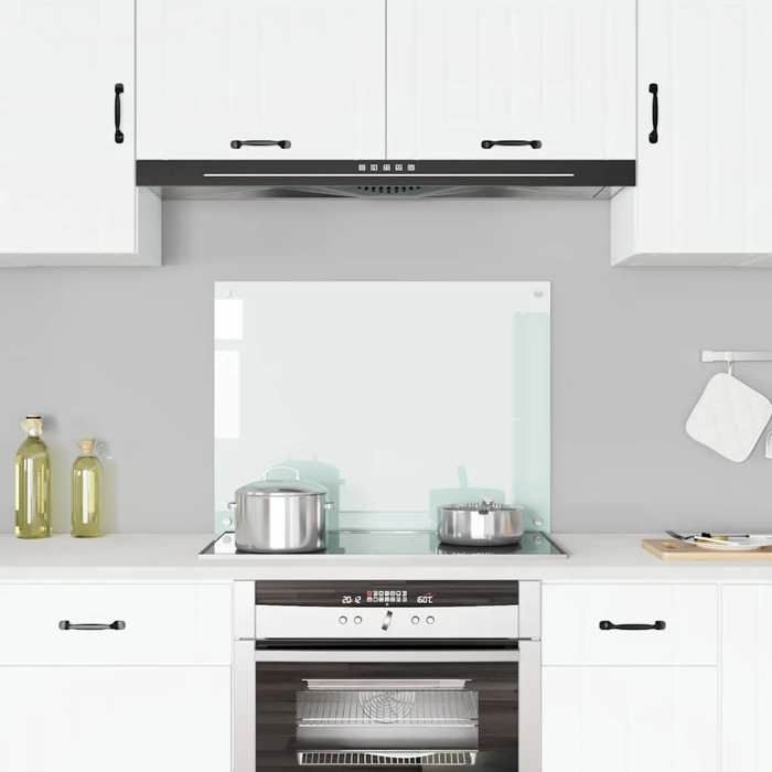 VidaXL Dosseret de cuisine Blanc 80x60 cm Verre trempé 249456