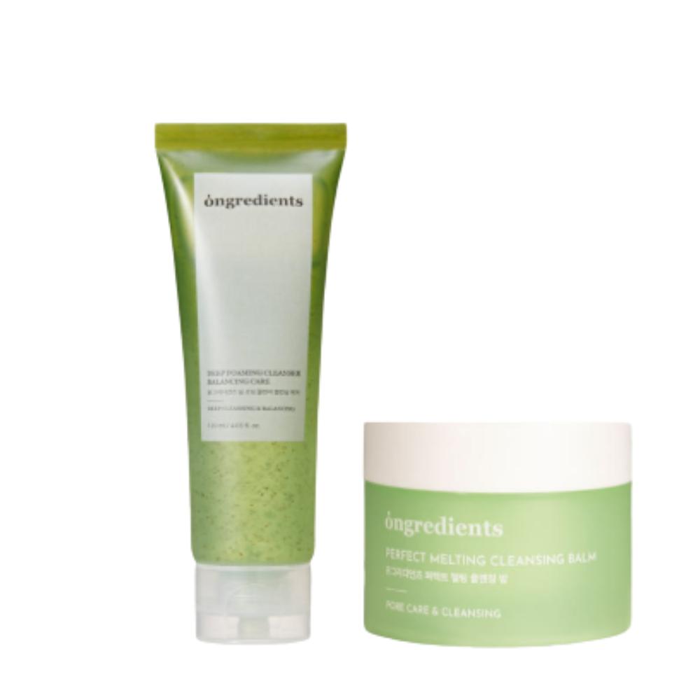 Ongredients Cleansing Duo Set (Perfect Melting Cleansing Balm 120ml + Deep Foaming Gel Cleanser 100ml)