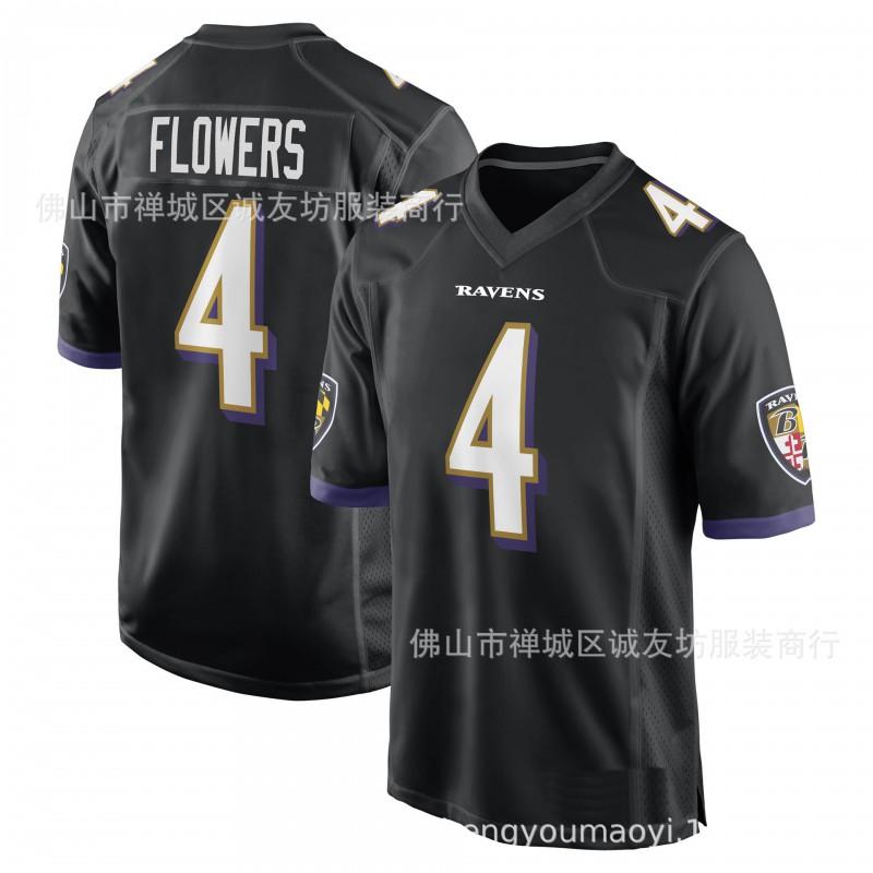 Zay Flowers 4 Baltimore Ravens Football Jersey Mens Sportswear All Season