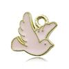 Korean Alloy Drip Oil Pigeon Pendant for DIY Jewelry & Hair Accessories