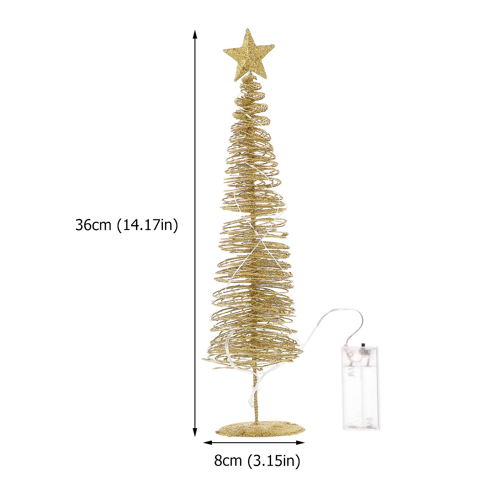 

1pc Metal Wire Tree Luminous Desktop Decor For Home Bar Xmas Ornament Restaurant Festival Xmas Ornament Glow Craft other золотистий