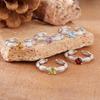 Natural Gemstone Topaz Garnet Olivine Colored Treasure Ring Women'S S925 Sterling Silver Lotus Root Section Index Finger Ring