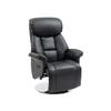 Fauteuil - MUVOE - Inclinable - Simili-cuir Noir - Dossier Réglable - Repose-pieds Extensible