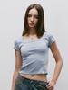 KITTY POTTERY [2Pack] Classic Soft Deep Square Neck T-Shirt [10 Colors] (E Type)