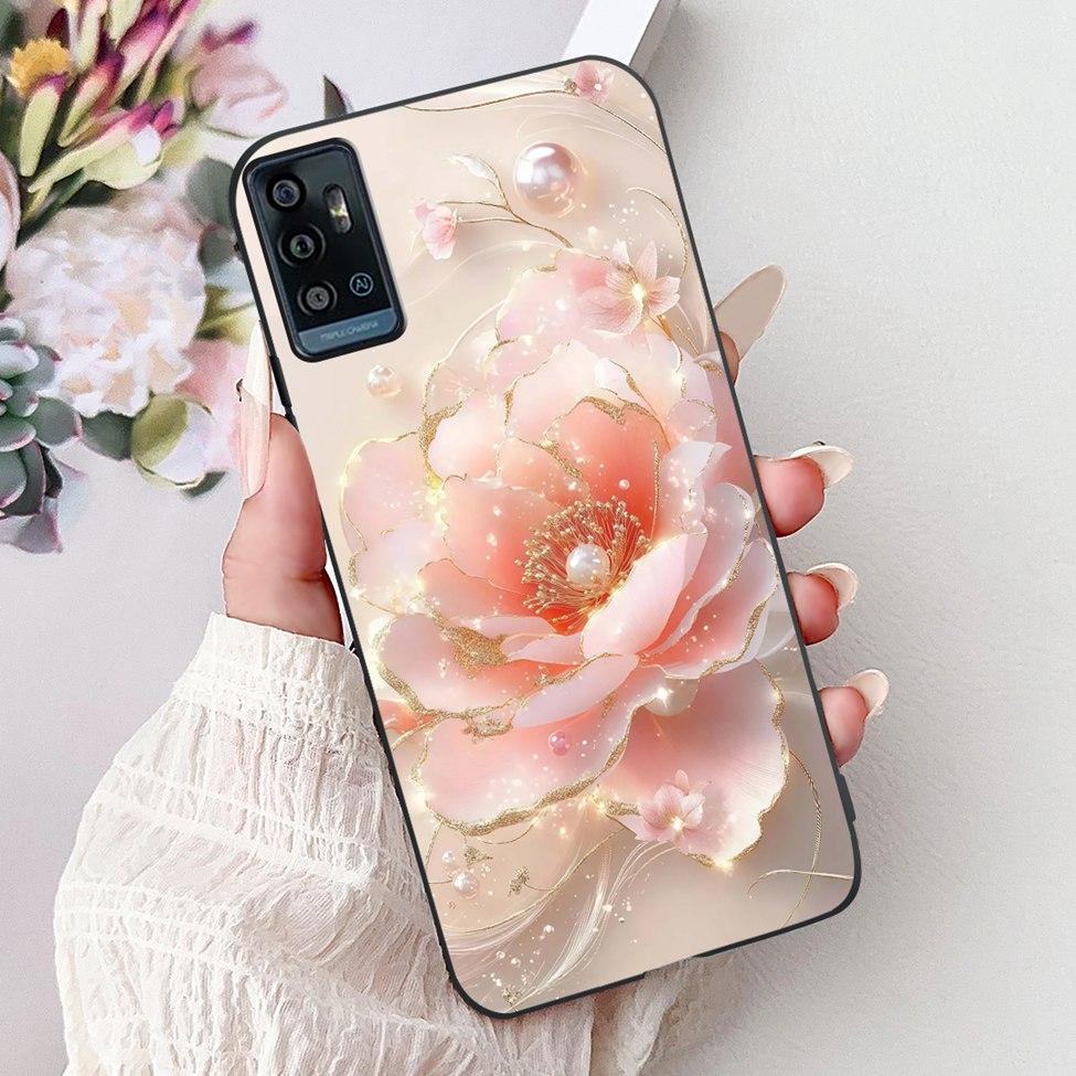 Für ZTE Blade A51 Hülle Für ZTE Blade A71 Case A7030 Luxus Schmetterling Liebe Süße Katze Cool Hübsch Löwe Bemalt Schwarzes Silikon