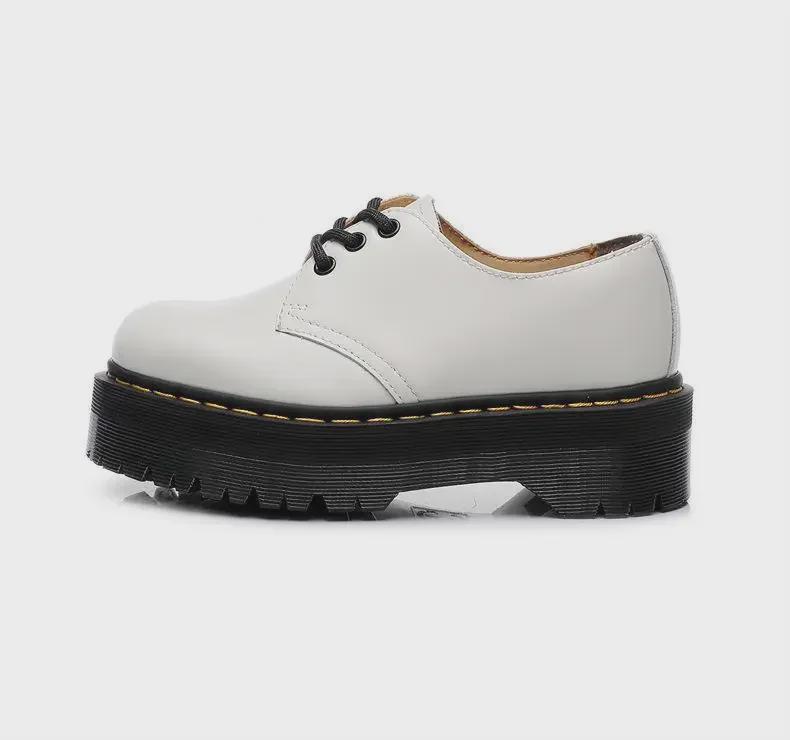 Aibiden 1461 Damen Plateau Lackleder Kurzstiefel mit runder Spitze