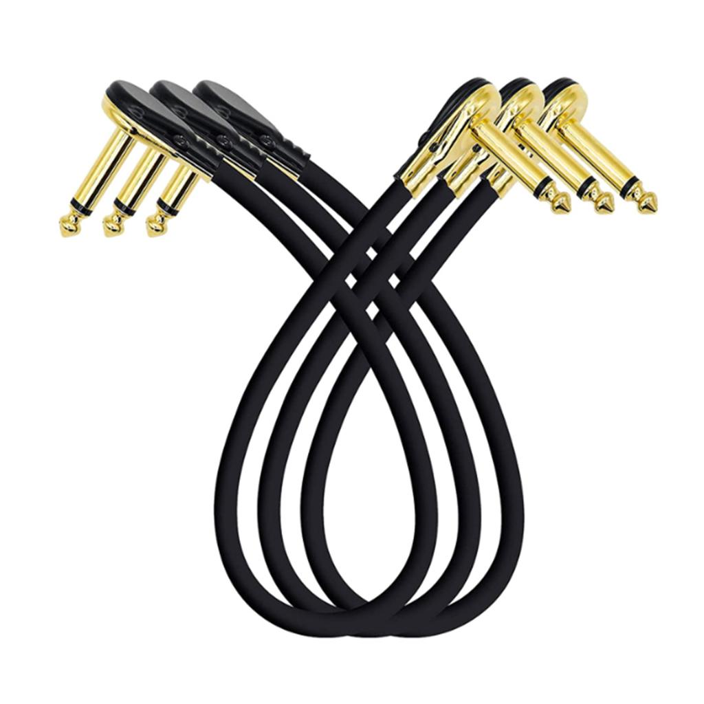 Guitar Patches Cables 6.35mm Right Angle Guitar Effect Pedal Cables Low Noise and Good Quality Guitar Effect Pedals Plug