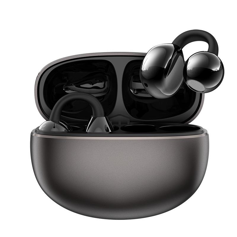 BH18 Low Power AI Dual Ear Clip Ear-Hook Bluetooth 5.3 Earphones with Digital Display