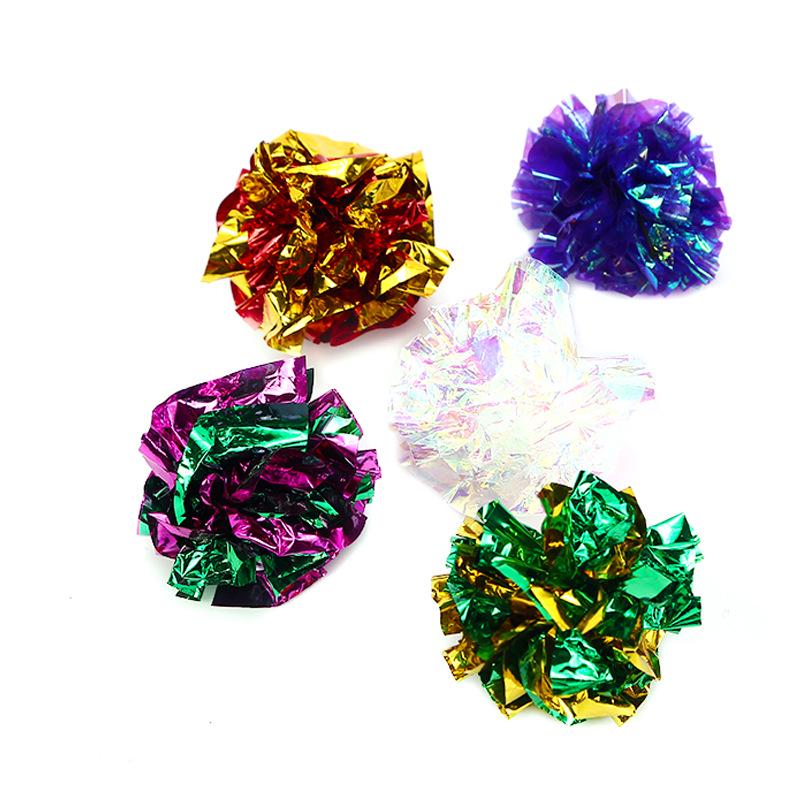 Colorful Crinkle Ball Cat Teaser Toy
