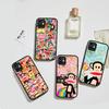 Famous Luxurious P-paul F-frank For iPhone 16 15 14 13 12 11 Pro Max X XS MAX Plus Translucent Black Phone Cover