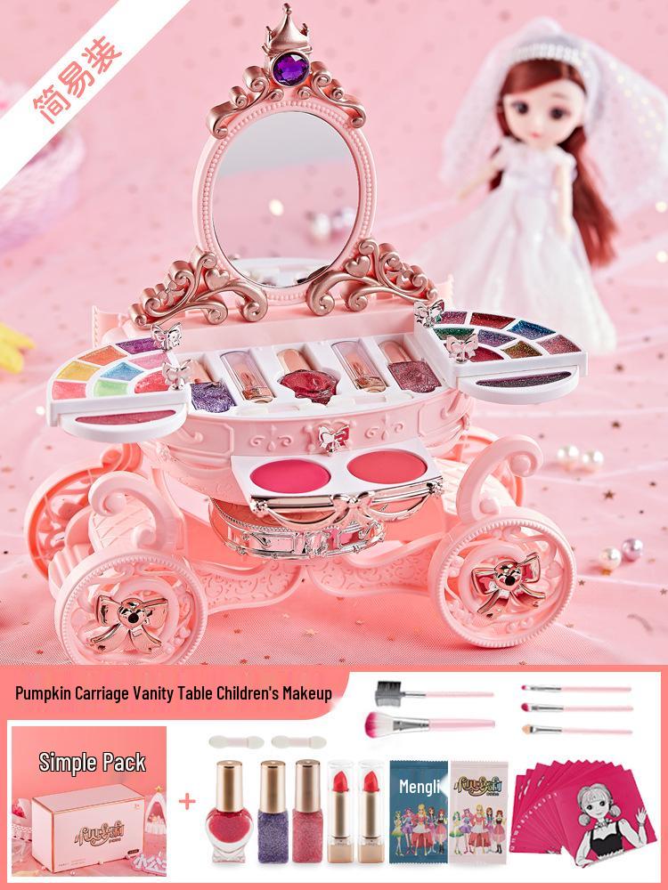 Children's Makeup Toy Set: Pretend Play Dressing Table with Lipstick & Nail Art