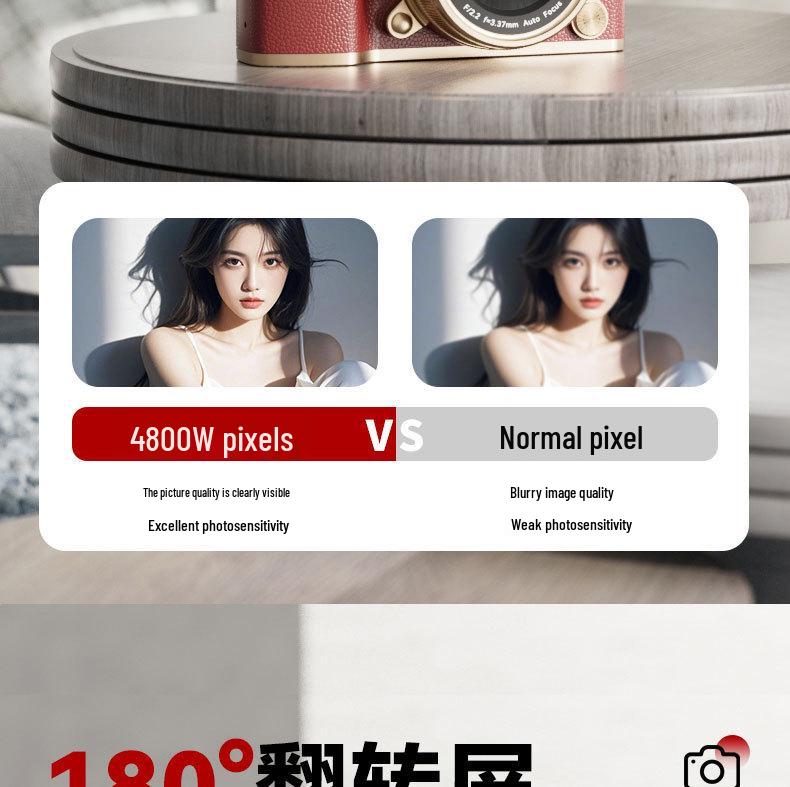 HD Student Flip Screen Beauty Camera for Campus Parties