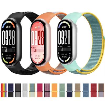 Nylonarmband für Xiaomi Mi Band 10 9 8 Sportlich weich Bequem Atmungsaktiv Armband Uhrenarmband für Mi Band 10 9 Armband Zubehör