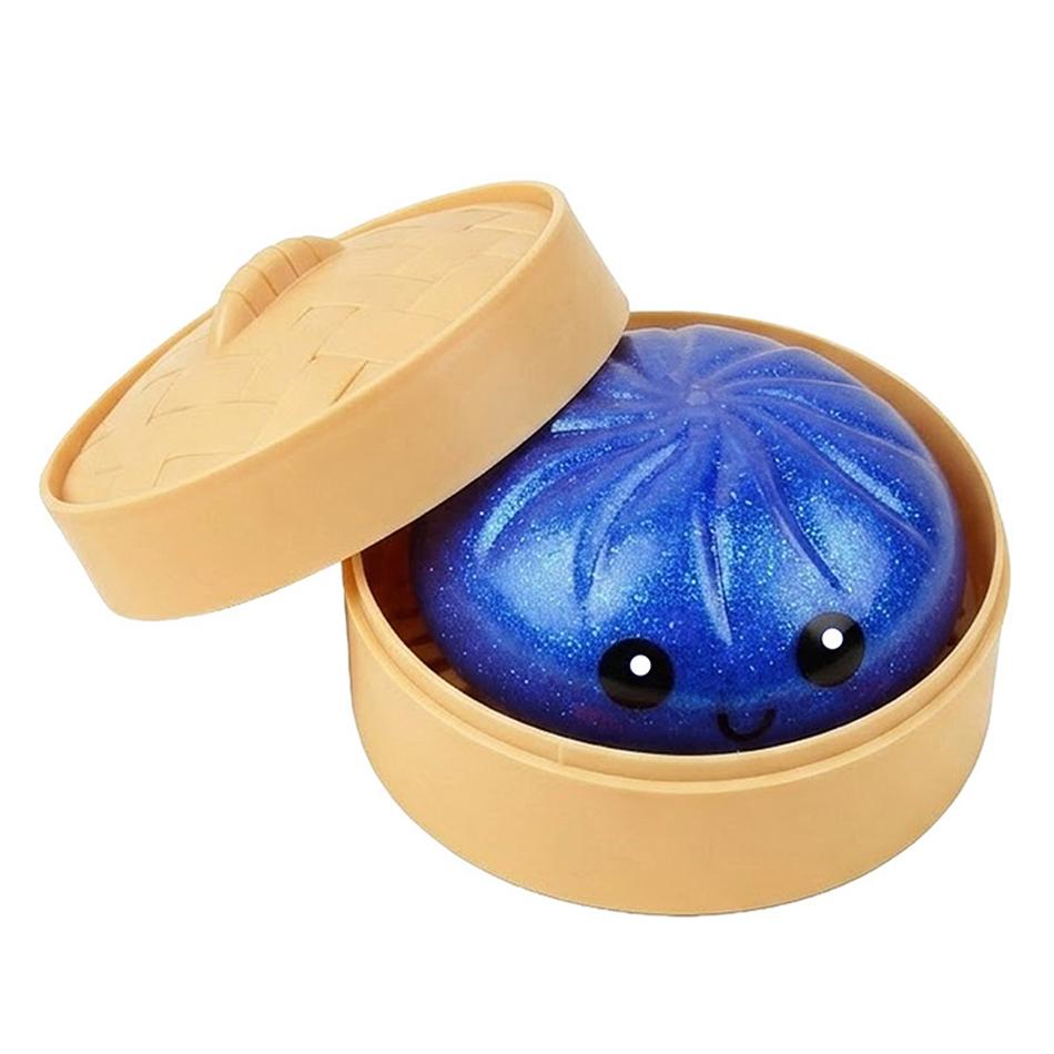 Push Bubble Colorful Dumpling Squishes Stress With Steamer Cute Anxiety Toy Soft Decompression Dough For Adults Prospector