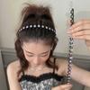 Non-slip Rhinestone Women Girls Headbands Solid Wave Hairbands Bezel Fashion Hair Hoop Ladies Boutique Hair Accessories