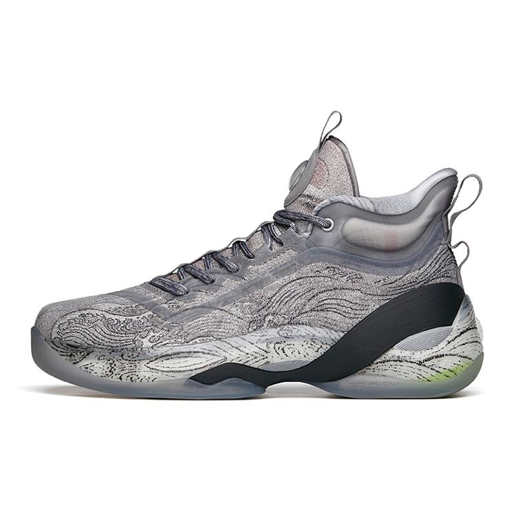 New ANTA KT7 Basketball Shoes Men's High Top Gray/Black 112141101-9