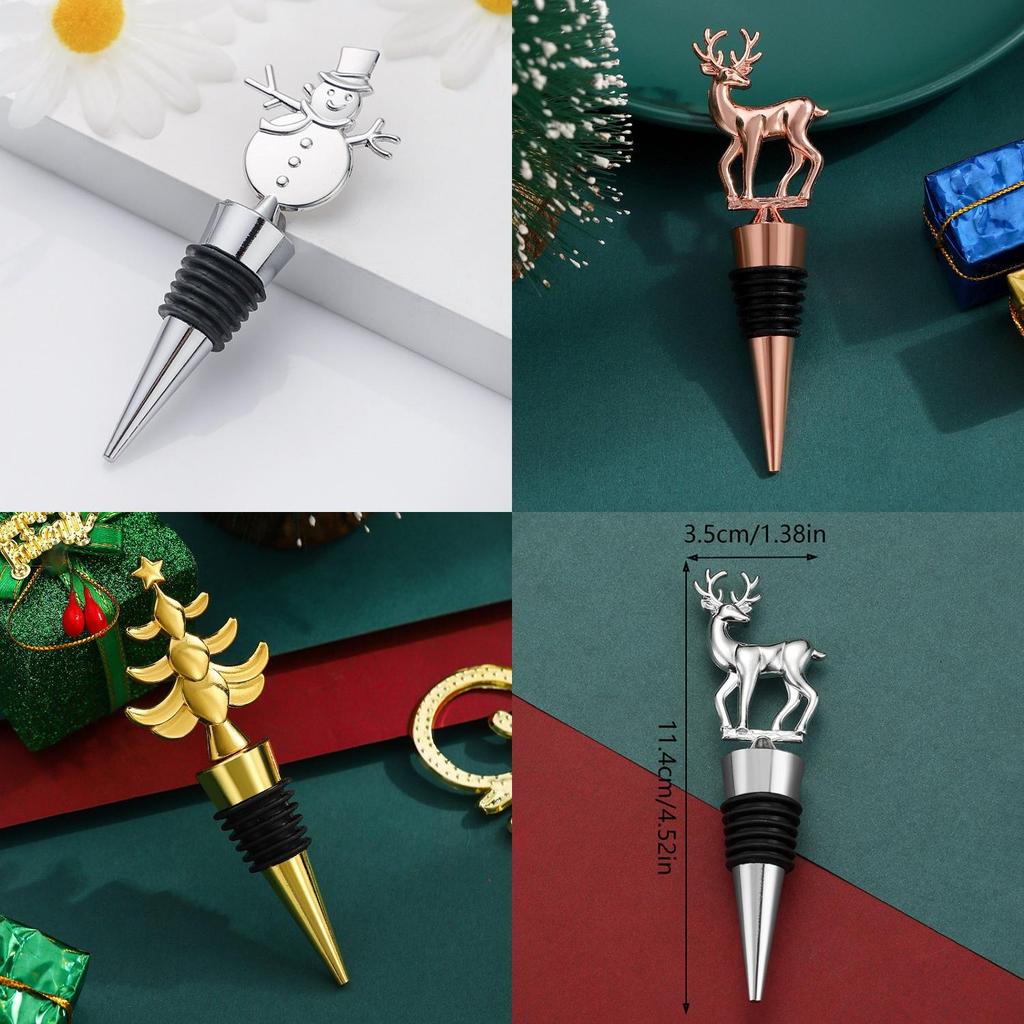 Tappo di sughero per vino con sigillo in lega di alluminio, ornamento natalizio, per bar casalingo e come regalo