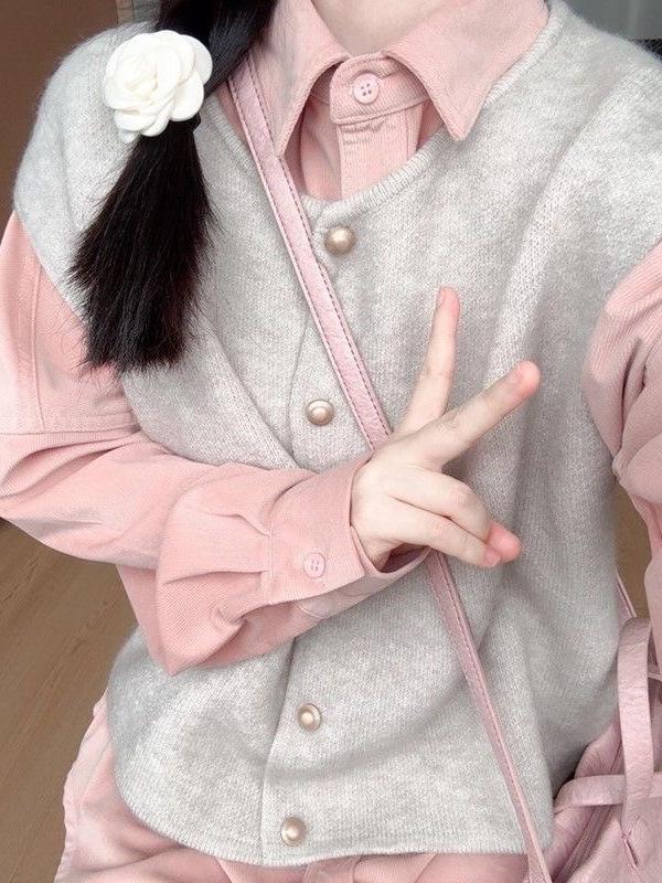 Women's Corduroy Shirt: Autumn/Winter Korean Style Long Sleeve Lapel Cardigan Top