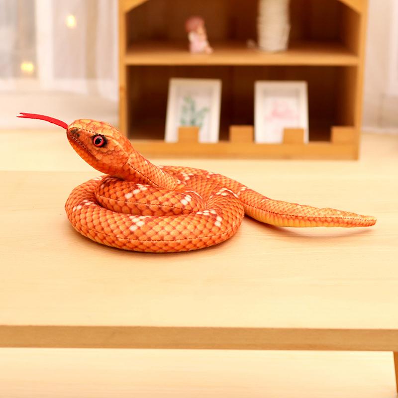 Simulated 120cm Stuffed Python Colorful Snake Plush Toy Giant Boa Cobra Long Plushie Children Boys Baby Gift Home Decoration