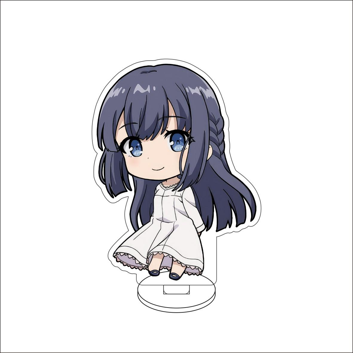 

10CM Anime Rascal Does Not Dream of Bunny Girl Senpai Figure Stand Model Sakurajima Mai/ Cute Desk Decor Standing Sign Gifts 10CM