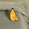 Cute Lazy Banana Enamel Pin Cartoon Fruit Character Brooch Collar Pins For Backpack Clothing Decoration Funny Badge Gifts