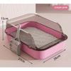 Kitty Semi-Enclosed Cat Litter Box - Splashproof Cat Tray/Toilet Cleaning Basin Supplies Suitable for Kitten Pet Toilet Bedpan