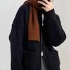 Double zipper solid color design sweater cardigan women's spring and autumn new Korean loose casual knitted sweater women