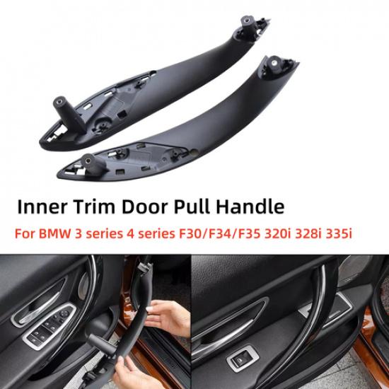 2PCS Inner Door Handle Trim Panel Pull Cover For BMW 3 4 Series F30 F31 F32 F34