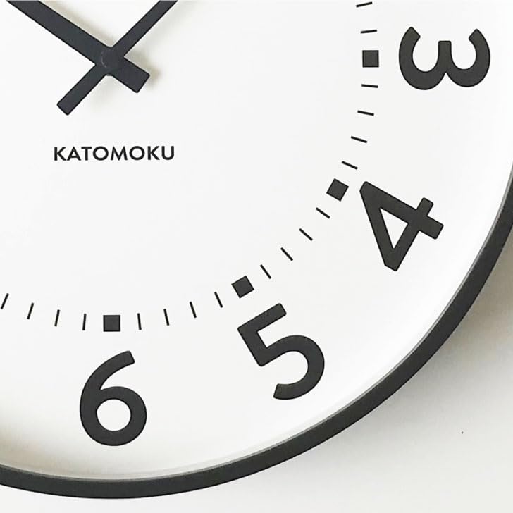 KATOMOKU Plywood Clock, Size 17, Brown, km-106BR, Wall Clock with Sweep Movement, 36cm Diameter (quartz Clock)