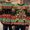 Herren 3D Weihnachtsdruck Rundhals Pullover Hoodie - Lässiges Langarm Oberteil