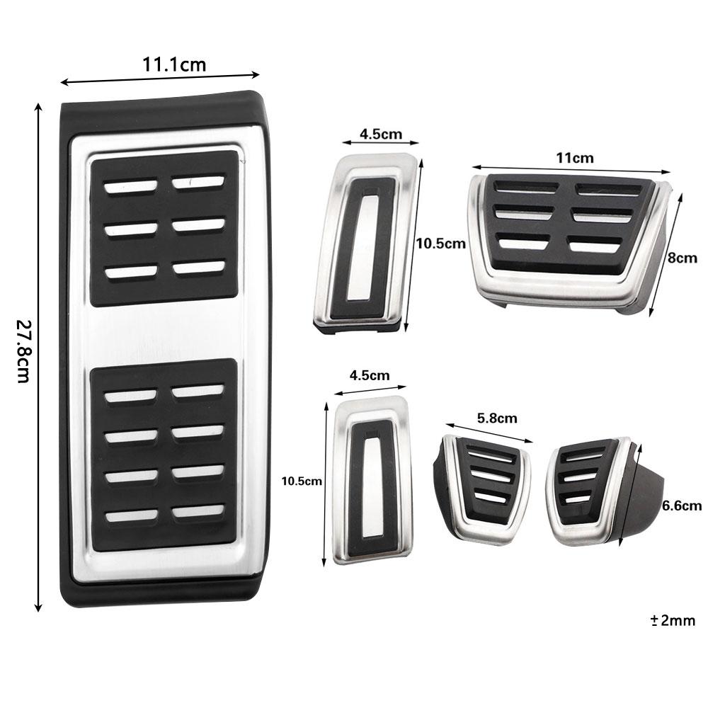 Car Pedal Cover for Volkswagen VW Polo 2017 - 2022 2023 2024 LHD Accelerator Gas Brake Pedal Stainless Steel Pads Accessories