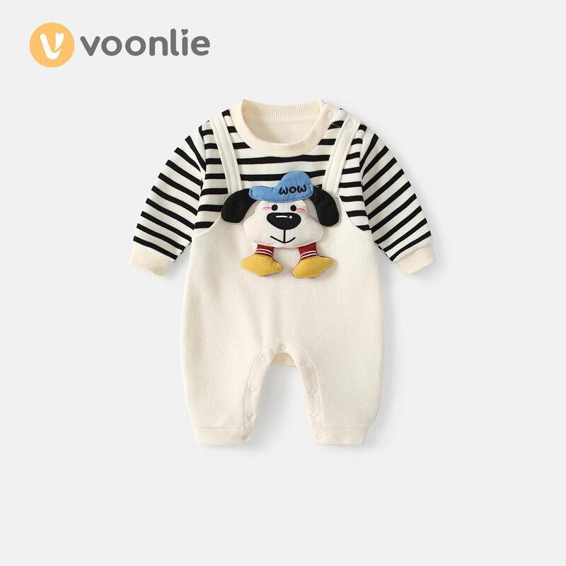 

VOONLIE Baby Boy Striped Puppy Romper XXL