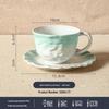 Wabi-Sabi Ceramic Coffee Cup & Saucer Set: Exquisite, High-End Latte Cup Perfect for Afternoon Tea
