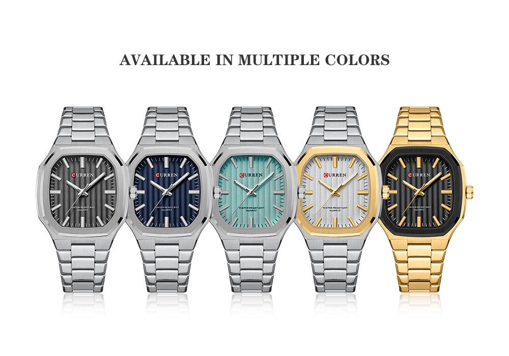 Curren Men's Fashion Steel Band Quartz Business Watch - Model 8458