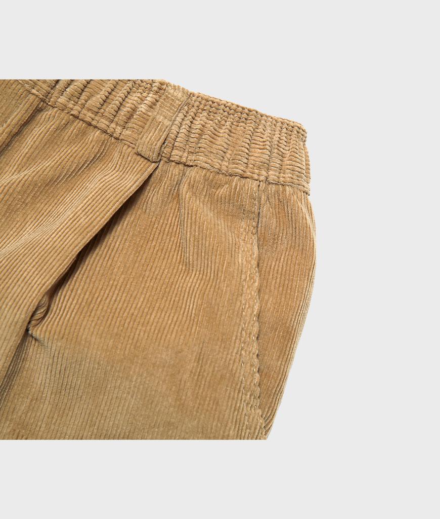 FFEFF STUDIO Corduroy Wide Elastic Pants (Beige)