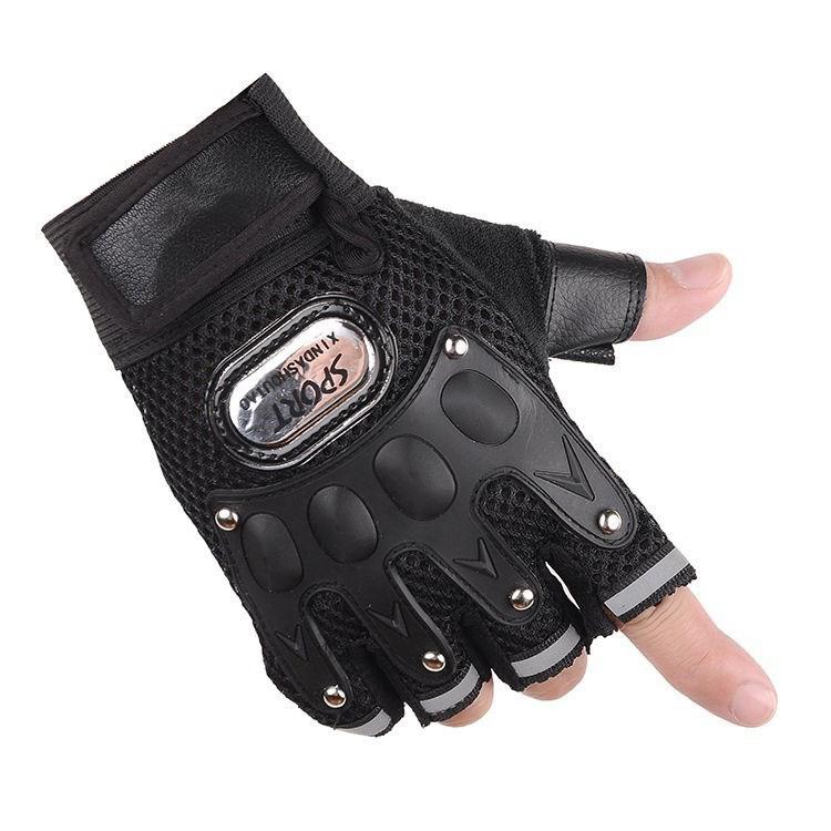 Cycling Gloves New Spring and Summer Men and Women Outdoor Bicycle Climbing Fitness Sports Sunshade Thin Half Finger Gloves