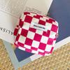 Fashion Colorful Checkerboard Cosmetic Storage Bag Makeup Pouch Girls Portable Sanitary Napkin Aunt Napkin Tampon Organizer