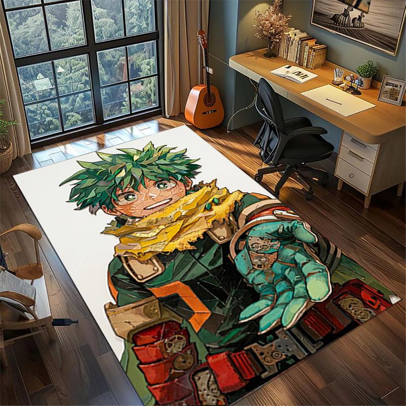 My Hero Academia Bedroom Floor Mat Large Area Non Slip Washable Rug Gamer Room Decor