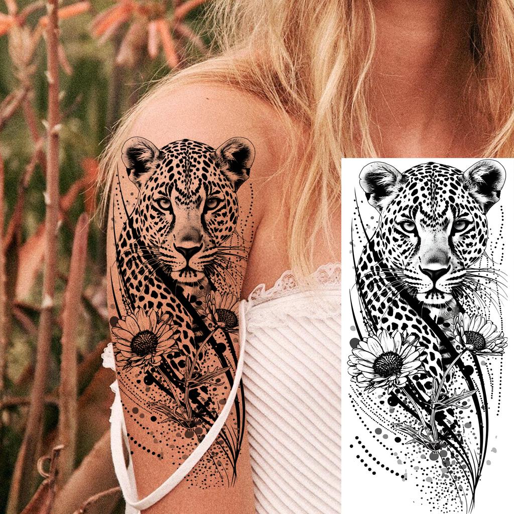 1 Sheet Fashion Dragon Temporary Tattoos For Men Adults Women Forearm Arm Leg Waist Tattoo Sleeve Sticker Disposable Decoration