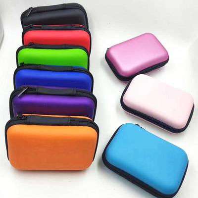 Rectangular EVA Storage Case for Earphones & Camera with Data Cable Compartment - 11 Colors Available