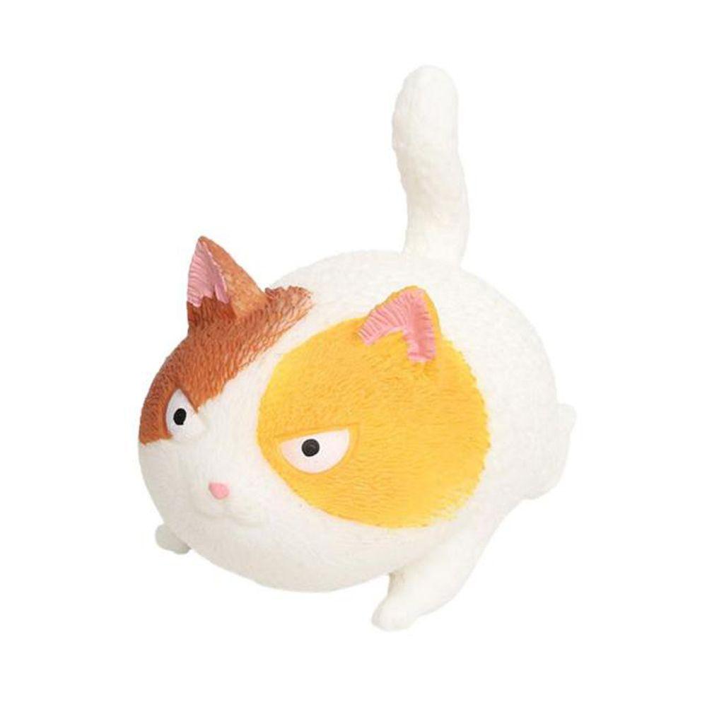 Animals Angry Cat Cat-shape Squeeze Cat Toy Squeeze Animals Fidget Cat Toys Stress Relief Balls white large