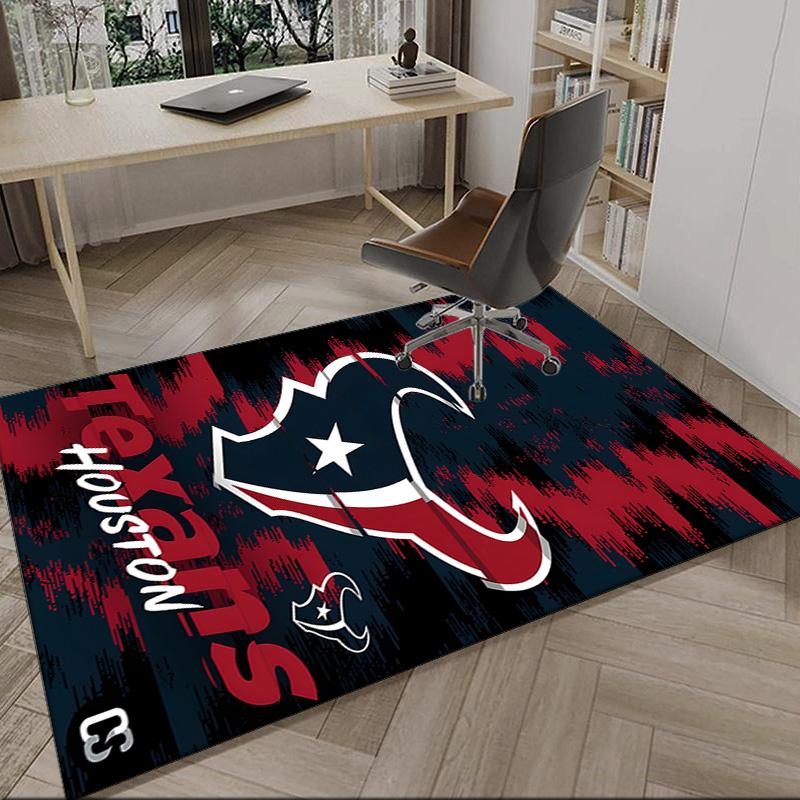 Basketball Texans Logo Carpet, Kitchen Rugs, Yoga Mat, Non-Slip Mats, Rug for Bathroom, Living Room Bedroom, Camping Rugs Christmas Gift