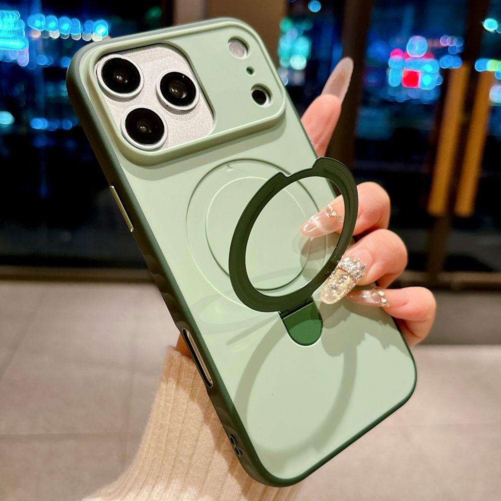 

For Magsafe 17 ProMax Case PC TPU Magnetic Stand Holder Bracket Case for iPhone 16 15 14 13 17 Pro Max 16 Plus Hard Armor Cover iPhone 14 Plus