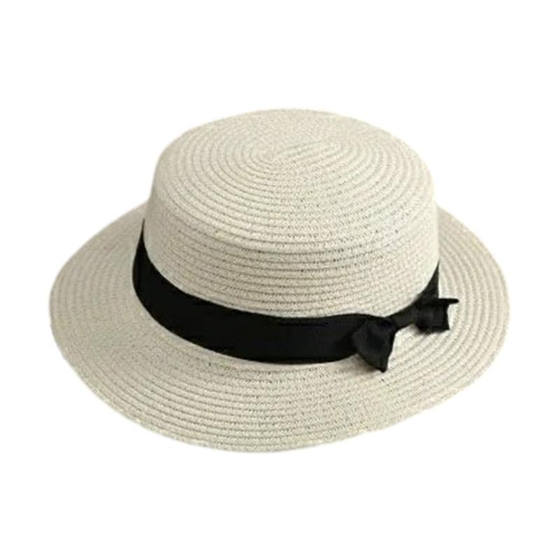 

Elegant Straw Hat With Bows Detail Comfortable Women s Straw Garden Headwear For Bridal Party Church Occasion белый