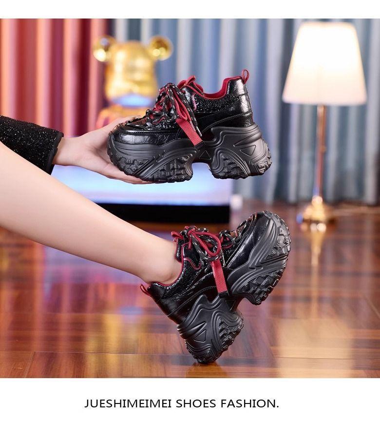 

Inner height increase dad shoes women s spring and autumn new versatile velvet platform casual sports shoes 34
