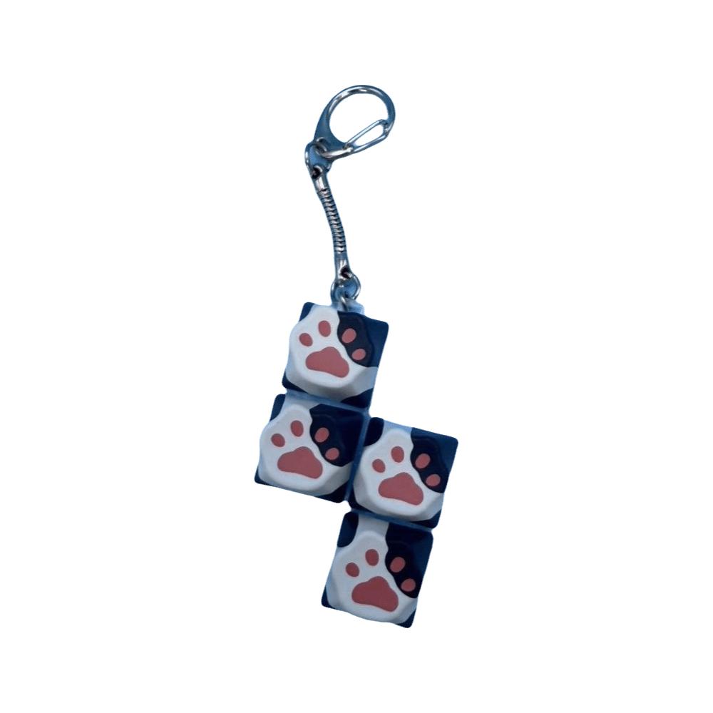 Cat Paw Stress Relief Clicker 4/9 Keys Fidget Keychain Relaxing Calming Keychain Keys  Bag Charms